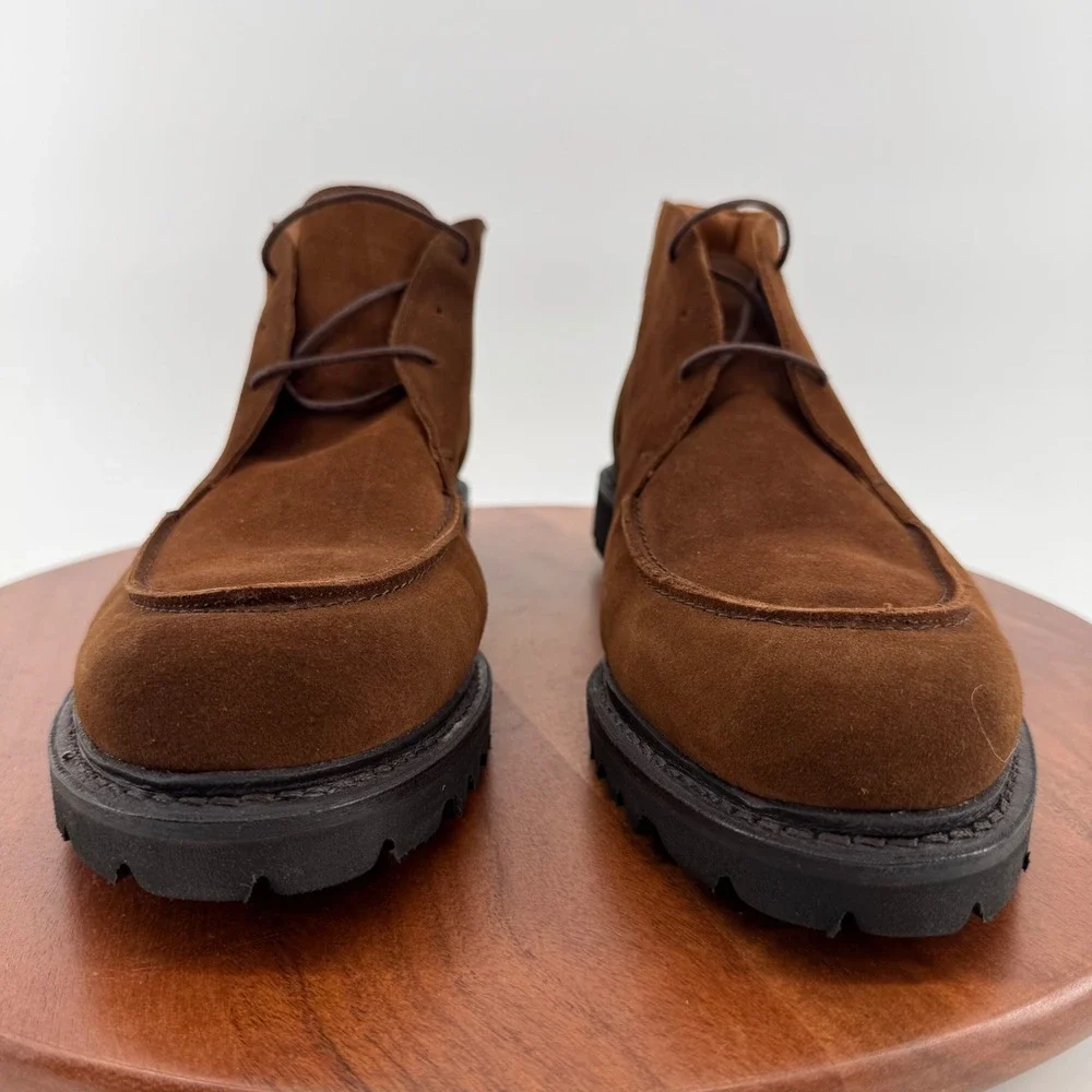Allen Edmonds Grady Snuff Brown Suede Chukka Boots Mens 12 D Lug Sole 9491 USA